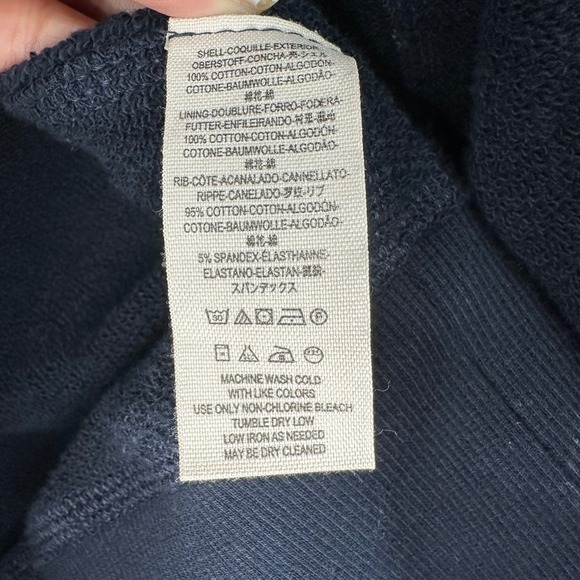 Free People Women's Denim JeanJacket Hooded Distressed Terry‎ Lined Size S - Picture 11 of 12